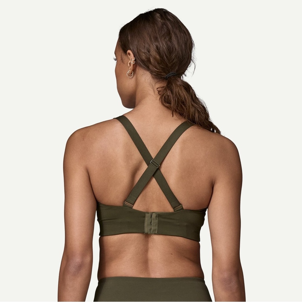Patagonia Women's Shadowlite Mid-Impact Adjustable Bra Pine Needle Green XXL NEW - Picture 3 of 10